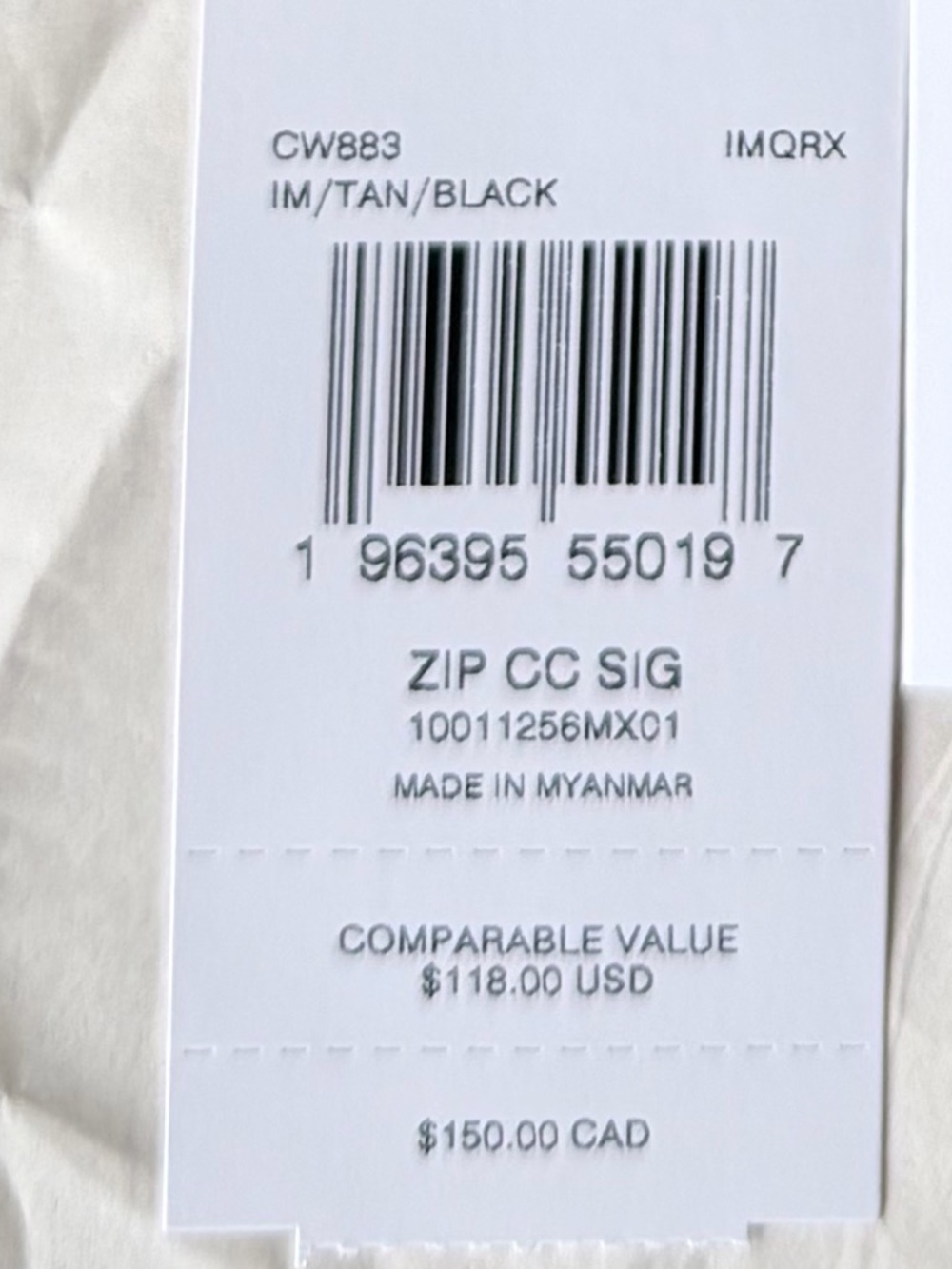 NWT-Coach Zip Card Case In Signature Canvas - Picture 11 of 11